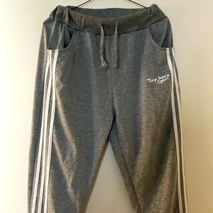Grey track pants